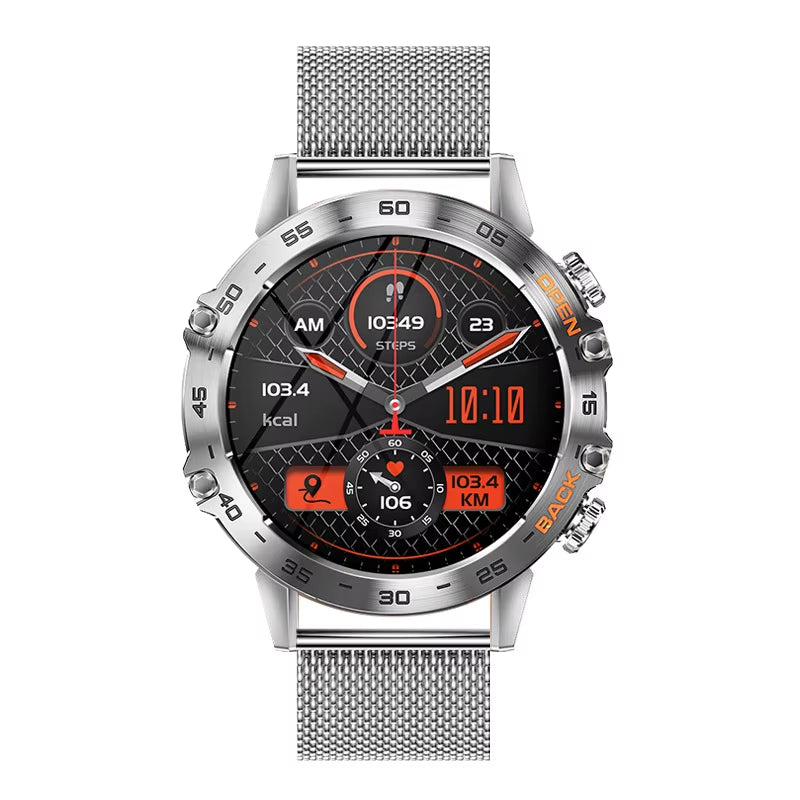 Smart Watch K52 Bluetooth Call 1.39Inch IPS Big Screen 400Mah Long Standby Health Monitoring Outdoor Sport Men Women Smartwatch