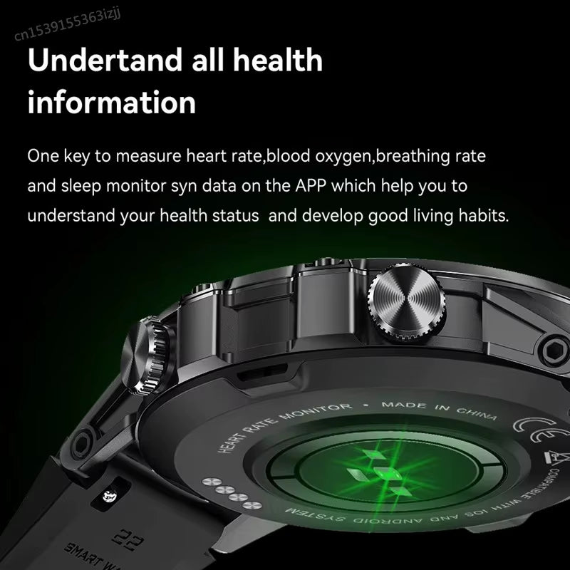Smart Watch K52 Bluetooth Call 1.39Inch IPS Big Screen 400Mah Long Standby Health Monitoring Outdoor Sport Men Women Smartwatch