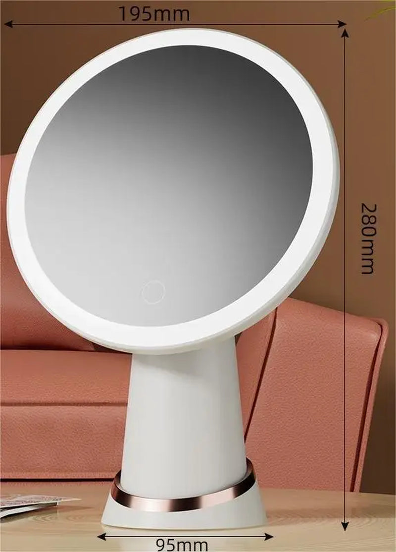Cosmetic Mirror with Lights 3 Colours LED Cosmetic Mirror Light Rechargeable Stand Light Beauty Cosmetic Light Touch Control
